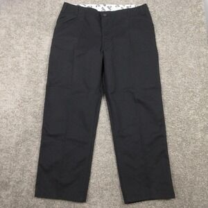 Ben Davis Pants Mens 42 Black Solid Twill Heavyweight Workwear Relaxed Comfort